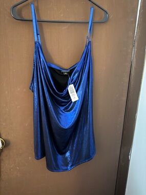 torrid Royal Blue Satin Cowl Neck Camisole